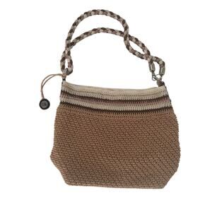 The Sak Tri Colored Knit Braided Strap Hobo Bag
